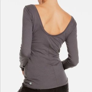 Fabletics Aurora Wide Neck Long Sleeve Jersey Tee